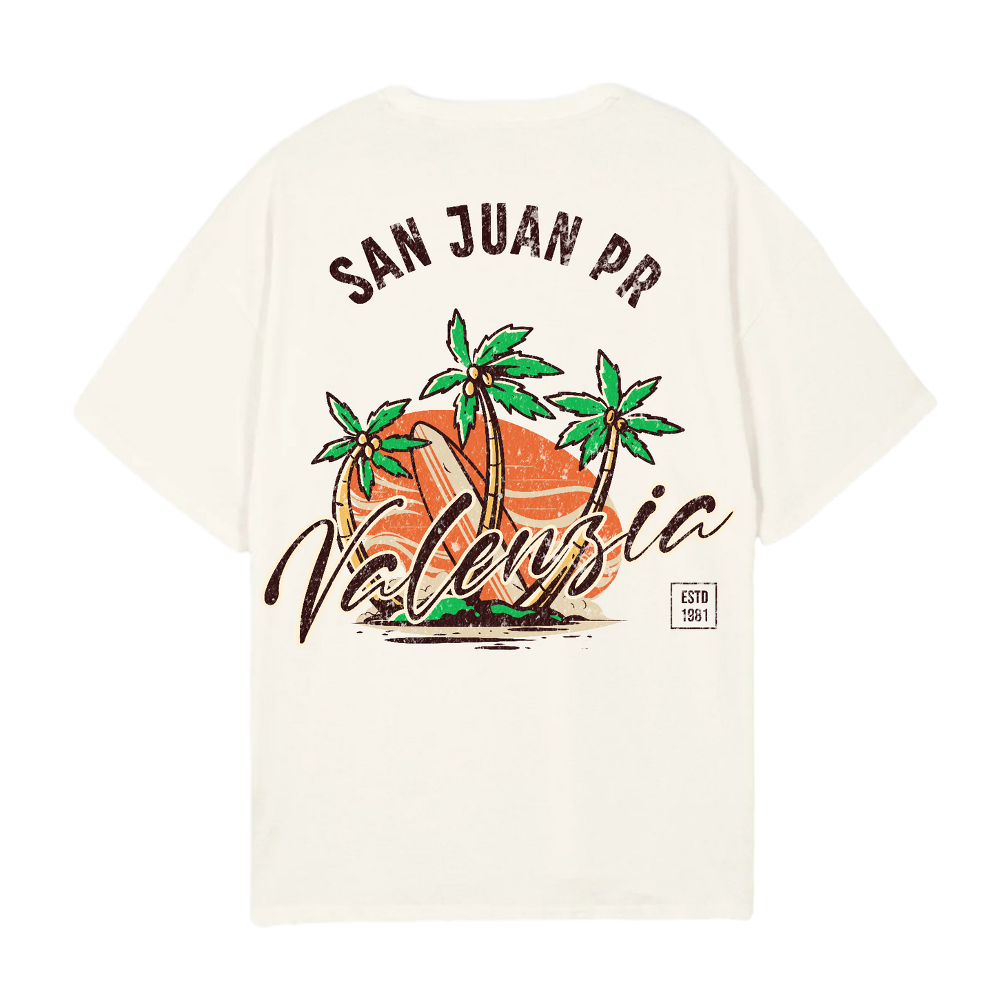 San Juan Palm Trees Oversized Tee