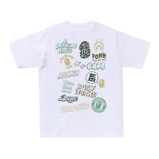 BAPE Color Graffiti Tee White